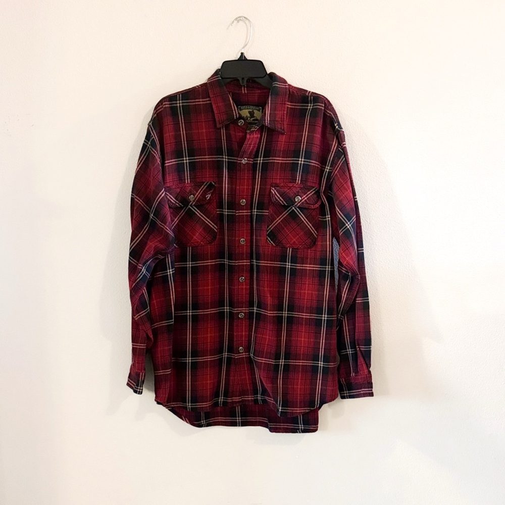 Field & Stream Red Plaid‎ Thick Good Quality Flannel Shirt